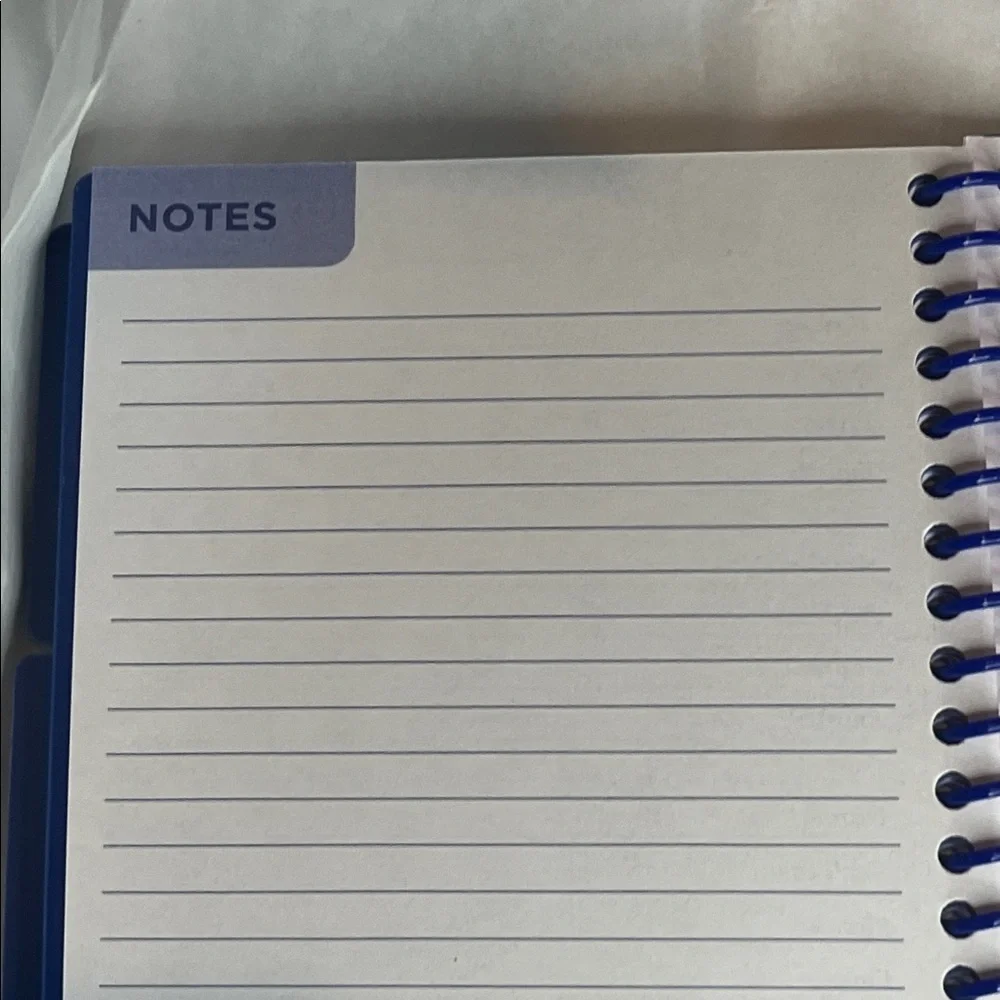 Weekly + Monthly Planner - Navy Blue with Iridescent Gems Hand Crafted